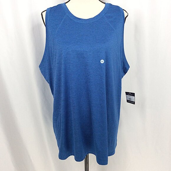 NWT Eddie Bauer Resolution High Neck Tank Top Womens Plus Size 2X Blue - Picture 1 of 7